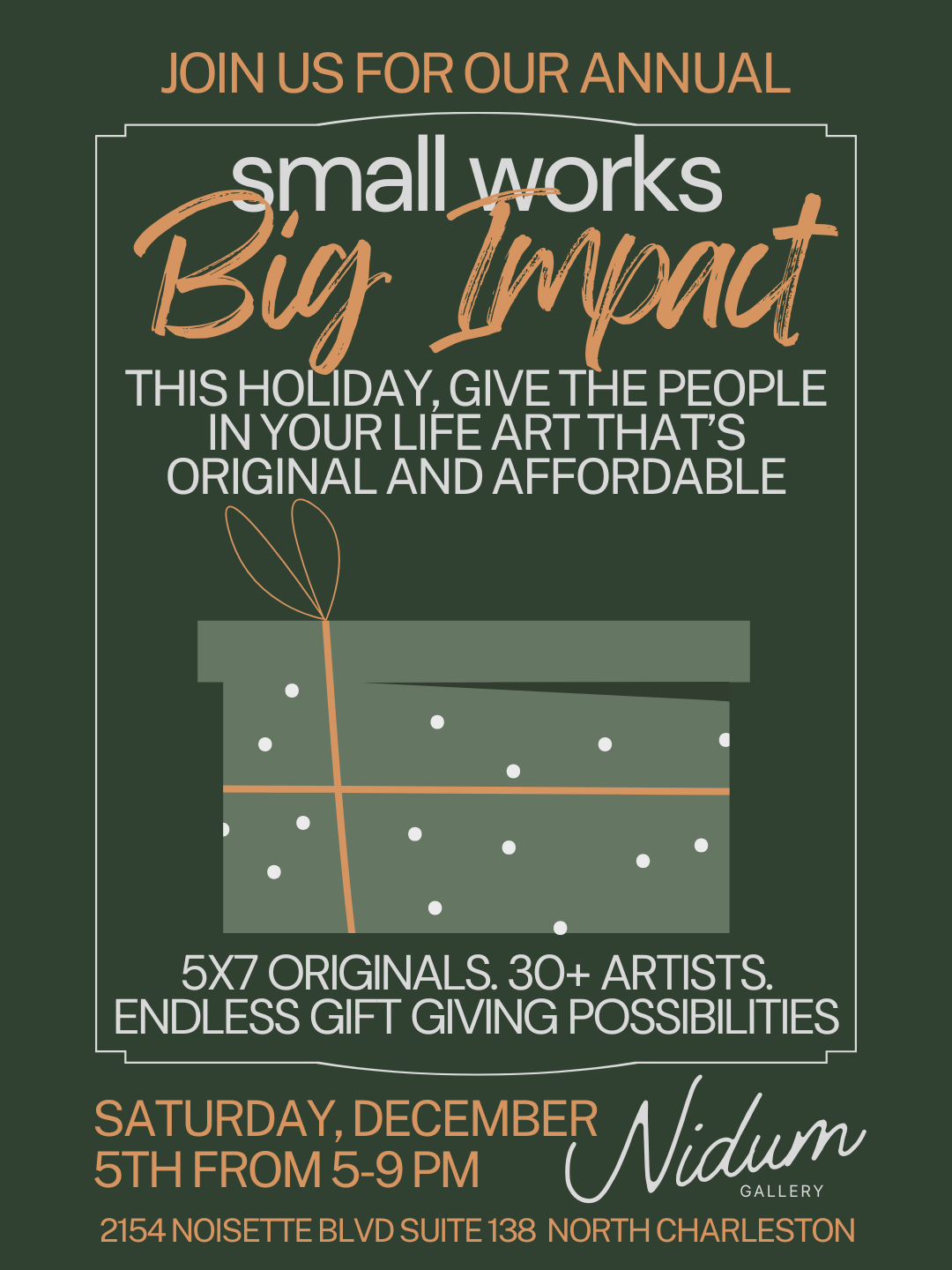 Nidum Gallery:  Small Works Big Impact